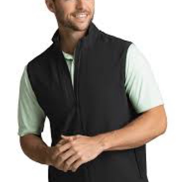 Men's Greg Norman XL Knit Sweater Vest Black Zipper Cotton Windbreaker Lining - Picture 2 of 11